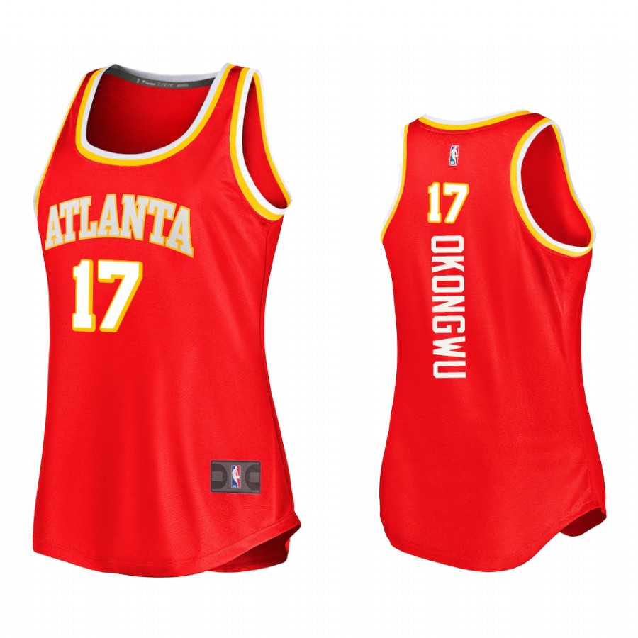Onyeka Okongwu Atlanta Hawks Red Icon Edition Women Jersey