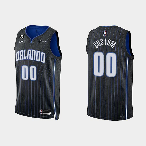 Orlando Magic 00 Custom Icon Edition Black Men Jersey