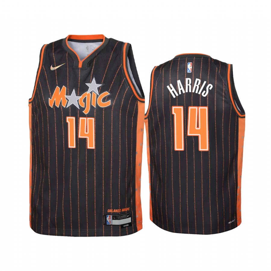 Orlando Magic Gary Harris 75th Anniversary Black Youth Jersey City #14