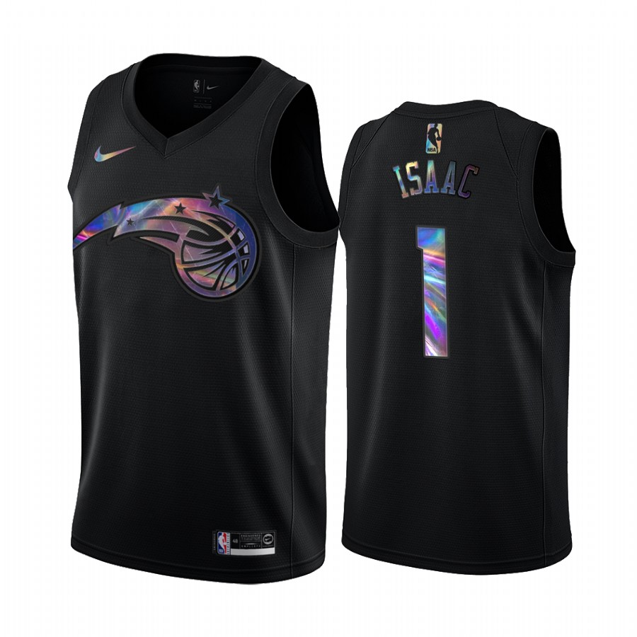 Orlando Magic Jonathan Isaac #1 Jersey Iridescent Holographic Black Limited Edition