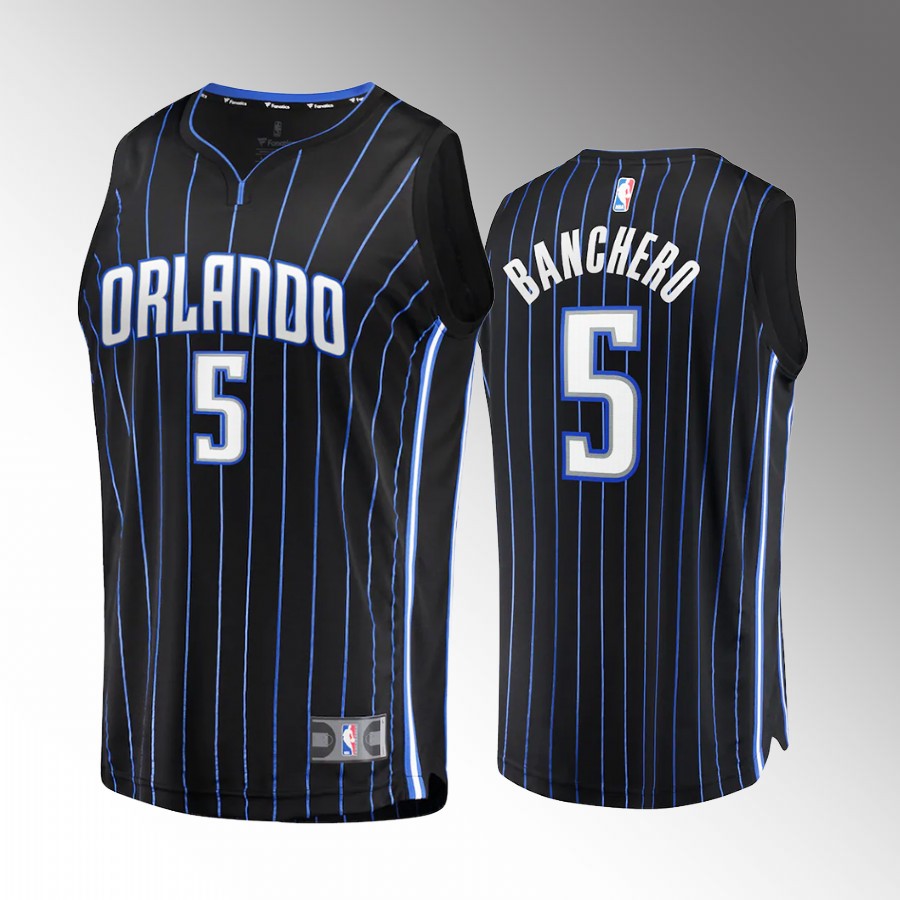 Orlando Magic Paolo Banchero Draft #5 Black Jersey Fast Break