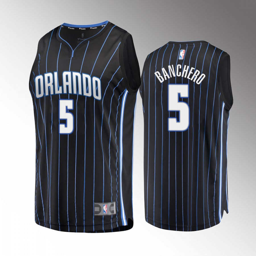 Orlando Magic Paolo Banchero Draft Duke Blue Devils Black #5 Jersey