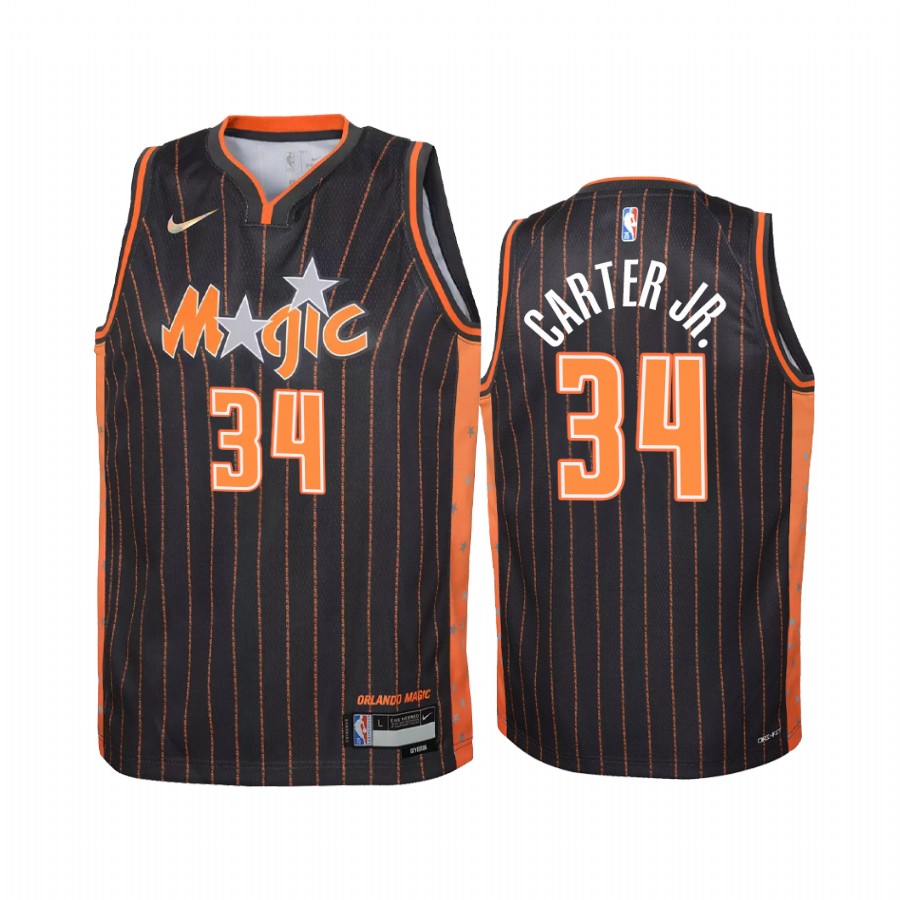 Orlando Magic Wendell Carter Jr. 75th Anniversary Black Youth Jersey City #34