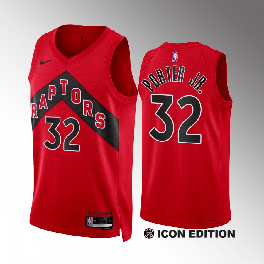 Otto Porter Jr. Toronto Raptors Red #32 Icon Edition Jersey Swingman