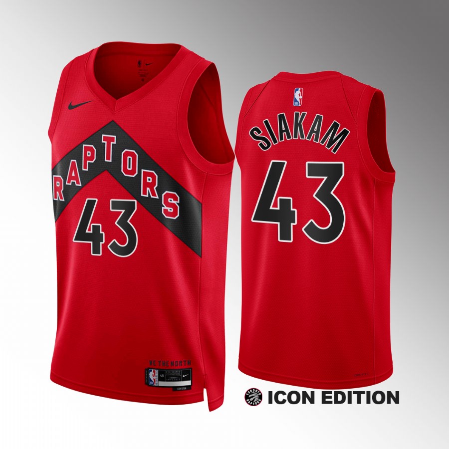 Pascal Siakam Toronto Raptors Red #43 Icon Edition Jersey Swingman