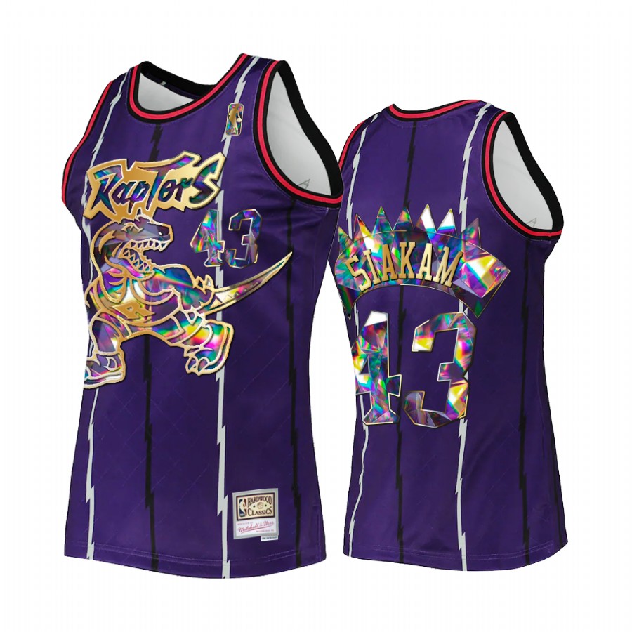 Pascal Siakam #43 Toronto Raptors 75th Diamond Badge Purple Throwback Jersey