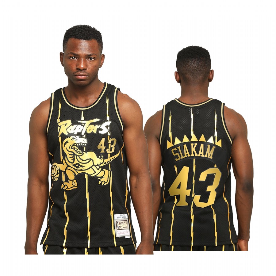 Pascal Siakam Toronto Raptors Throwback Black Jersey Golden Limited Allocation
