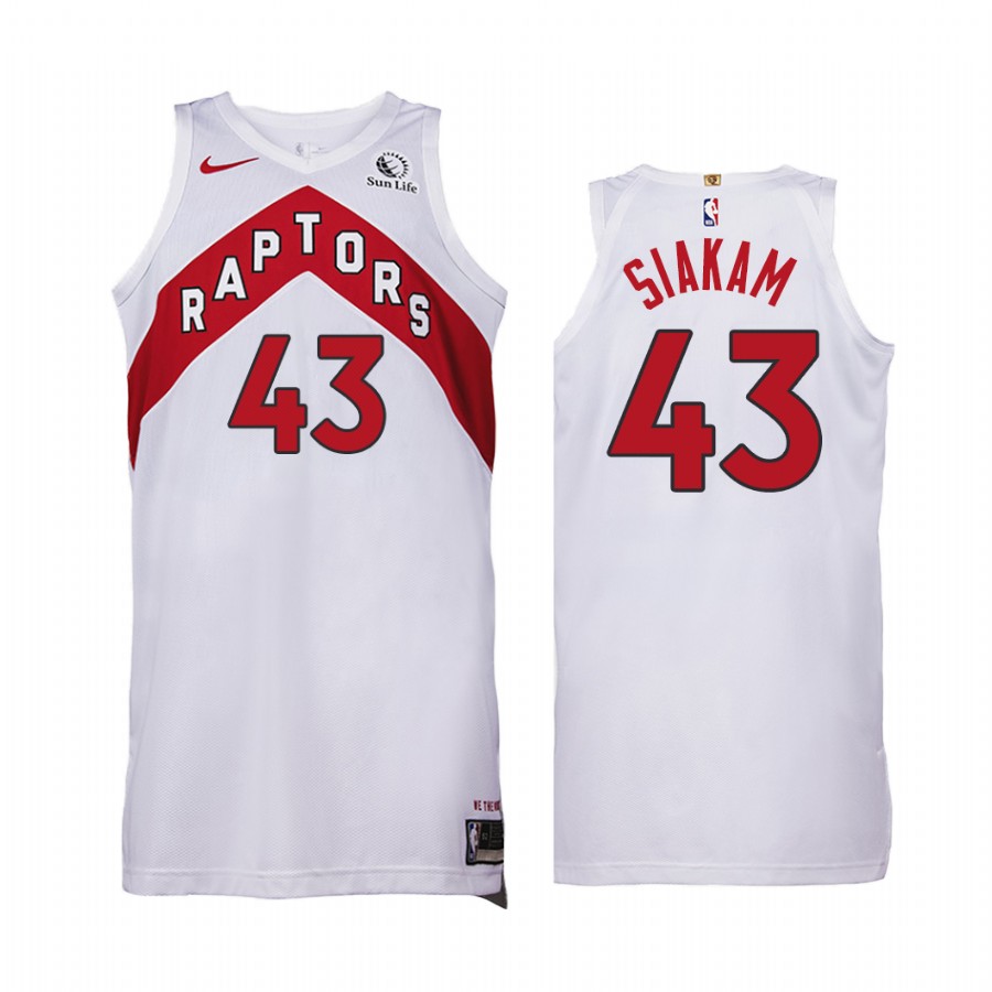 Pascal Siakam Toronto Raptors White Association Jersey True North