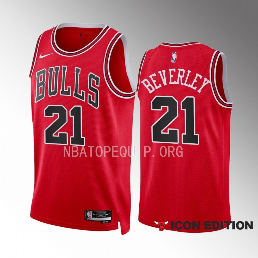 Patrick Beverley Chicago Bulls Red #21 Icon Edition Jersey Swingman