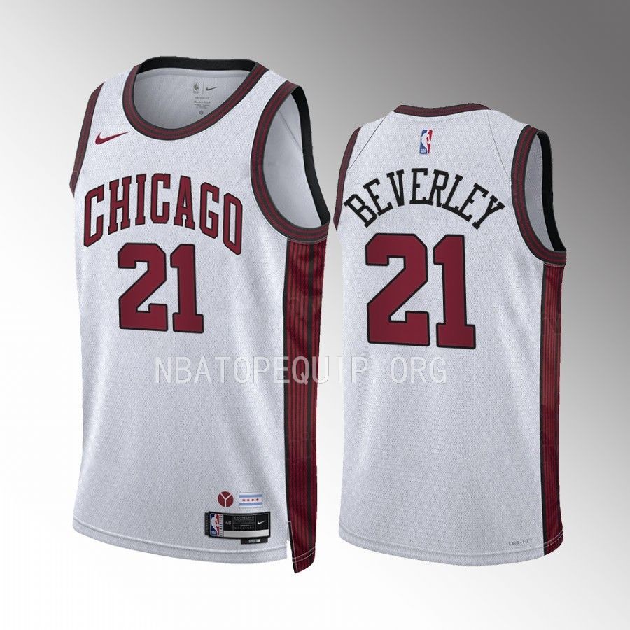 Patrick Beverley Chicago Bulls White #21 City Edition Jersey Swingman