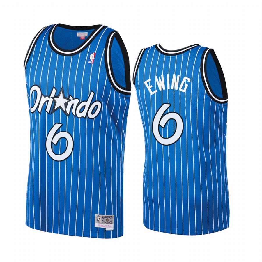 Patrick Ewing #6 Orlando Magic Royal Hardwood Classics Jersey