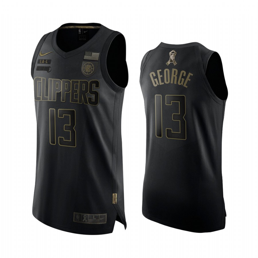 Paul George LA Clippers Salute To Service Black Jersey