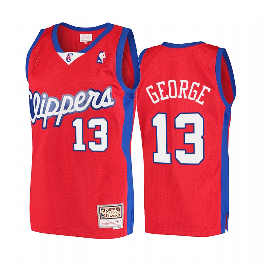 Paul George LA Clippers Red Jersey Hardwood Classics 2001-02
