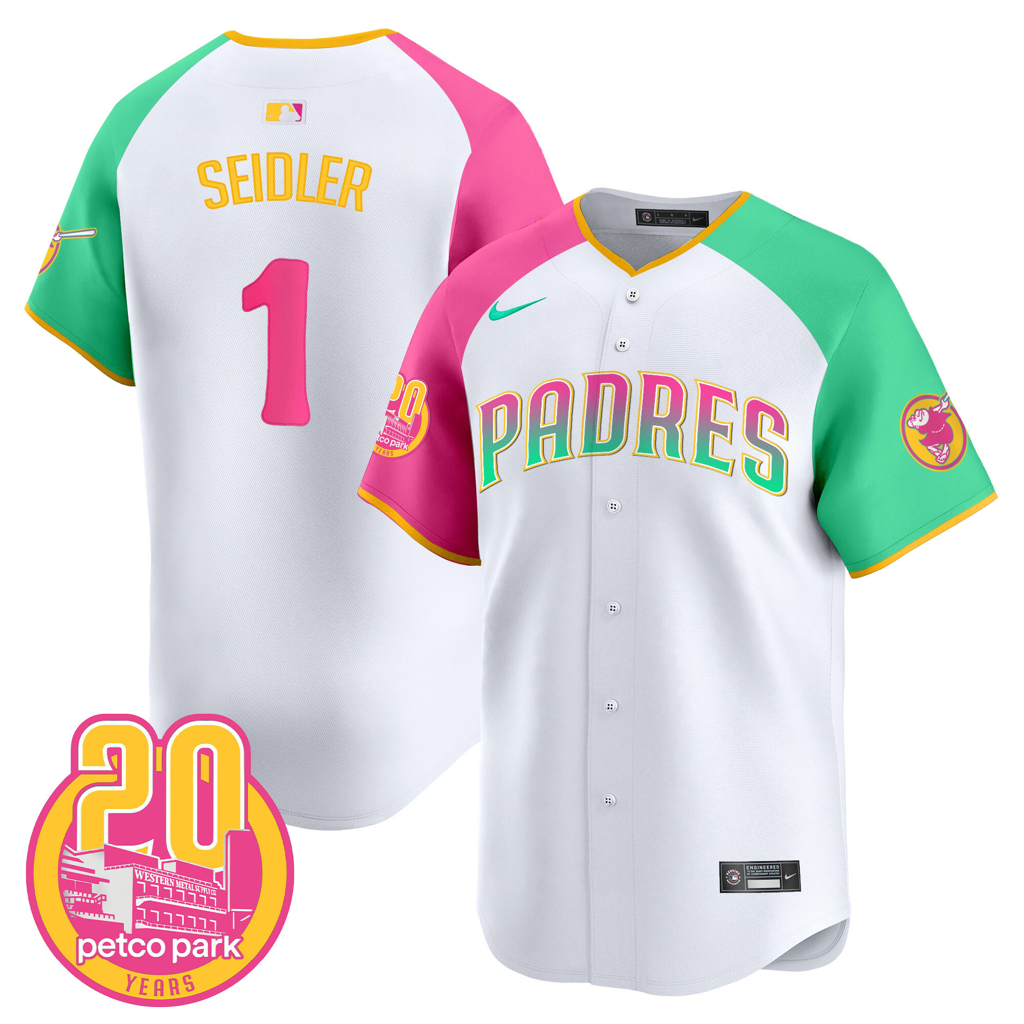 Peter Seidler Men's San Diego Padres San Diego City Style Vapor Premier Limited Alternate Jersey