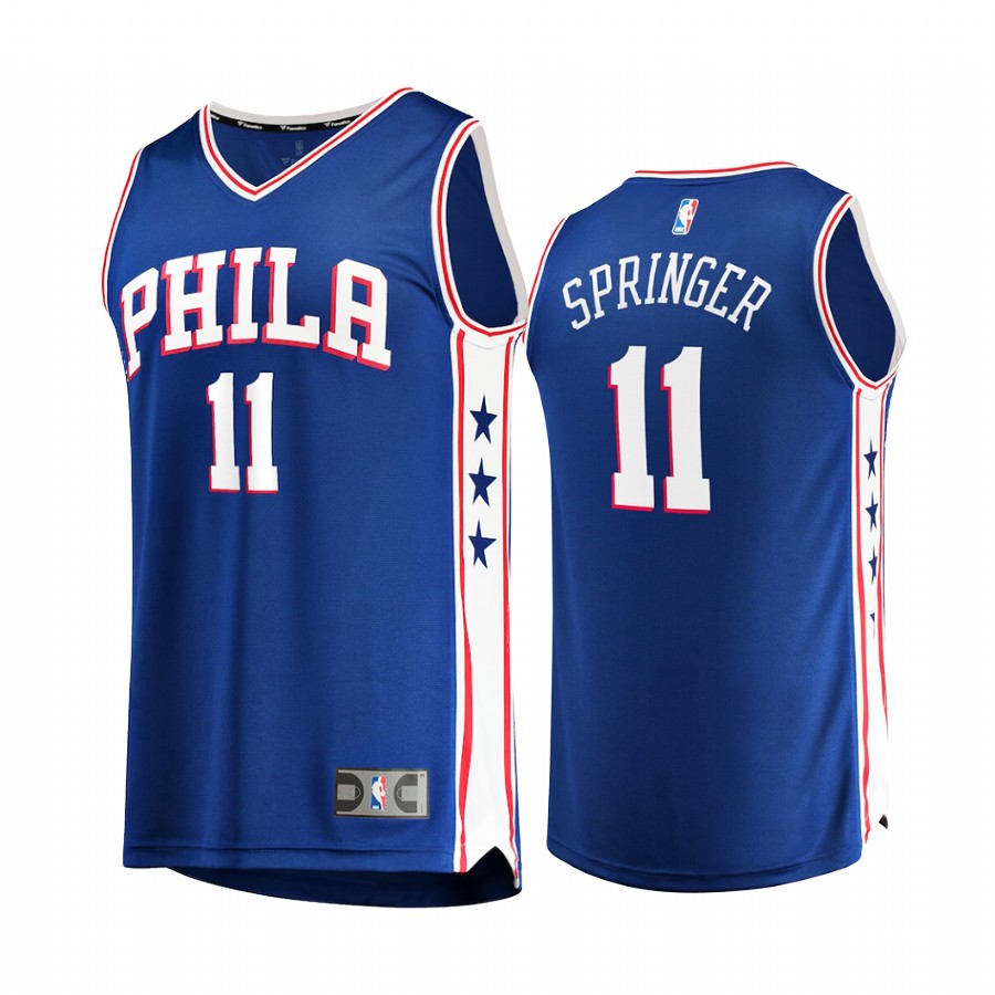Philadelphia 76ers #11 Jaden Springer Jersey Draft 1st Round Pick Royal