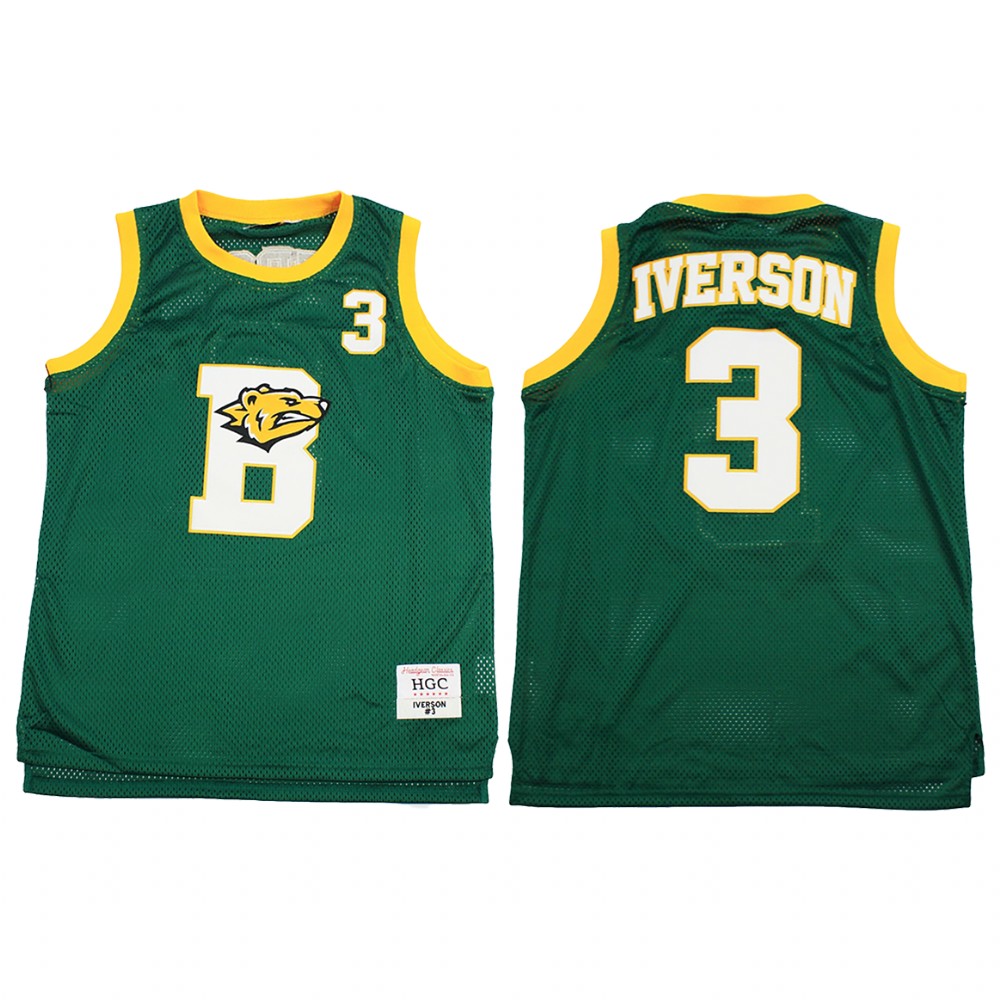 Philadelphia 76ers Allen Iverson Green Alternate Bethel High School Jersey