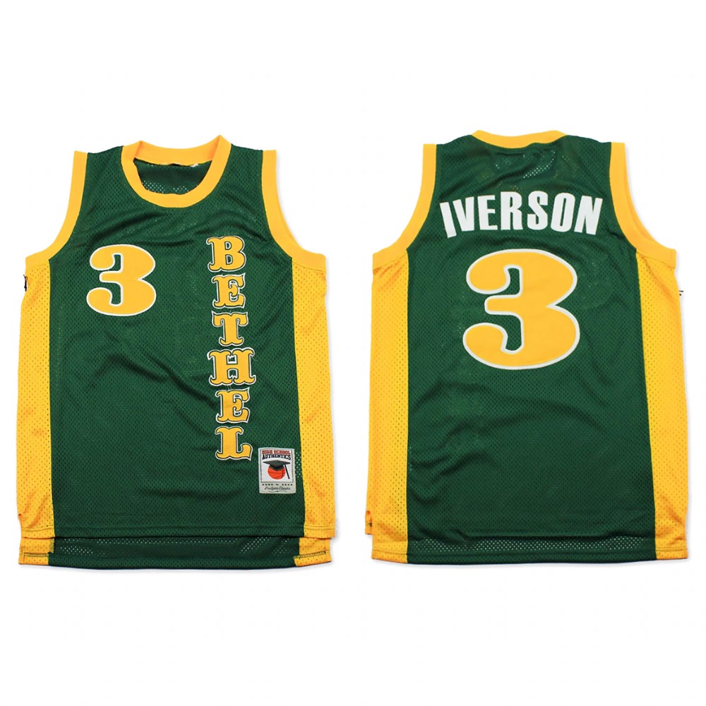Philadelphia 76ers Allen Iverson Green Bethel High School Jersey