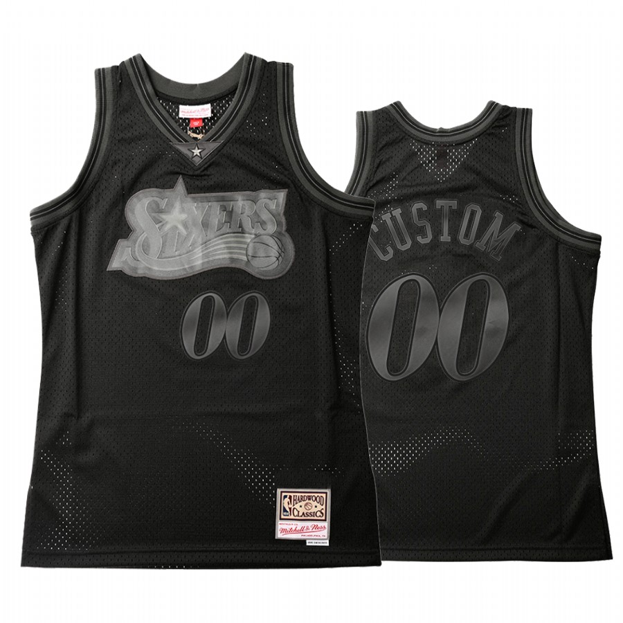 Philadelphia 76ers Custom #00 Throwback Tonal Jersey Men's