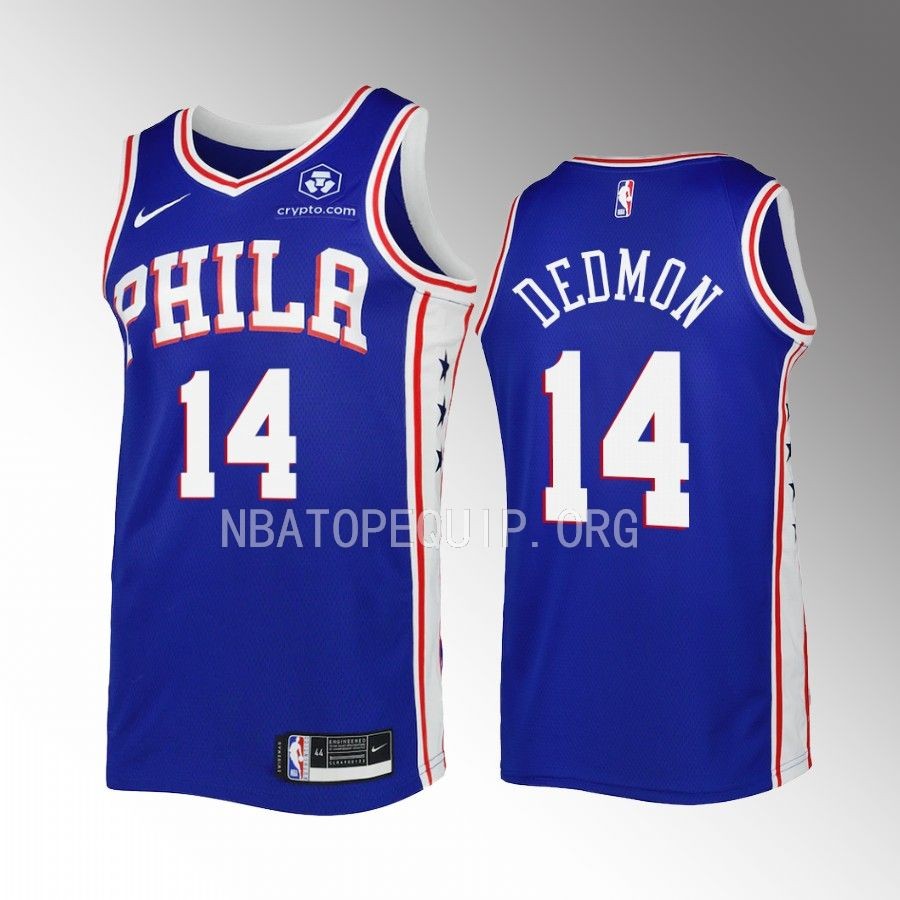 Philadelphia 76ers Dewayne Dedmon Icon Edition Blue #14 Jersey Swingman