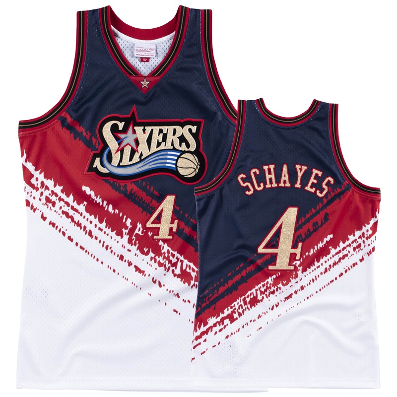 Philadelphia 76ers Dolph Schayes Independence Men's #4 Throwback Jersey