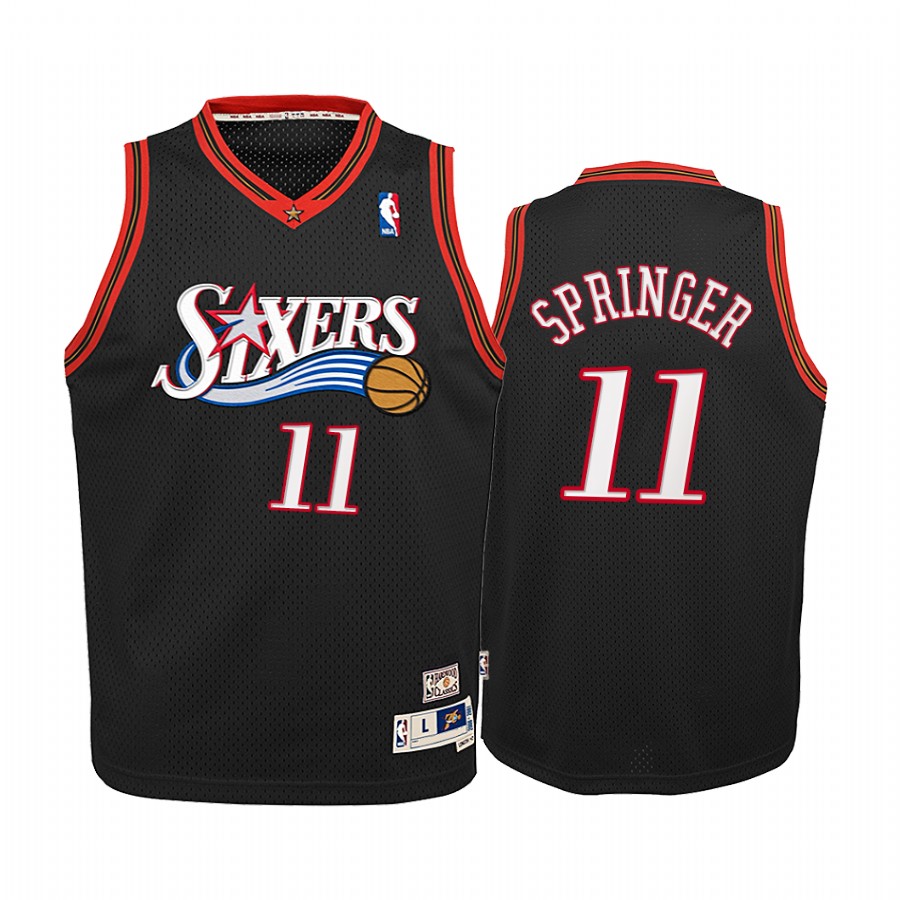 Philadelphia 76ers Jaden Springer Classic Edition Black Youth Jersey Draft #11