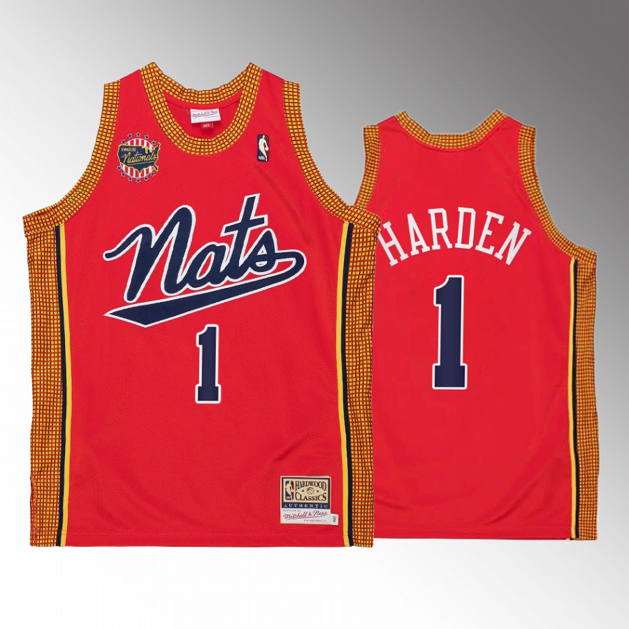 Philadelphia 76ers James Harden Syracuse Nationals #1 Red Throwback 2004-05 Jersey
