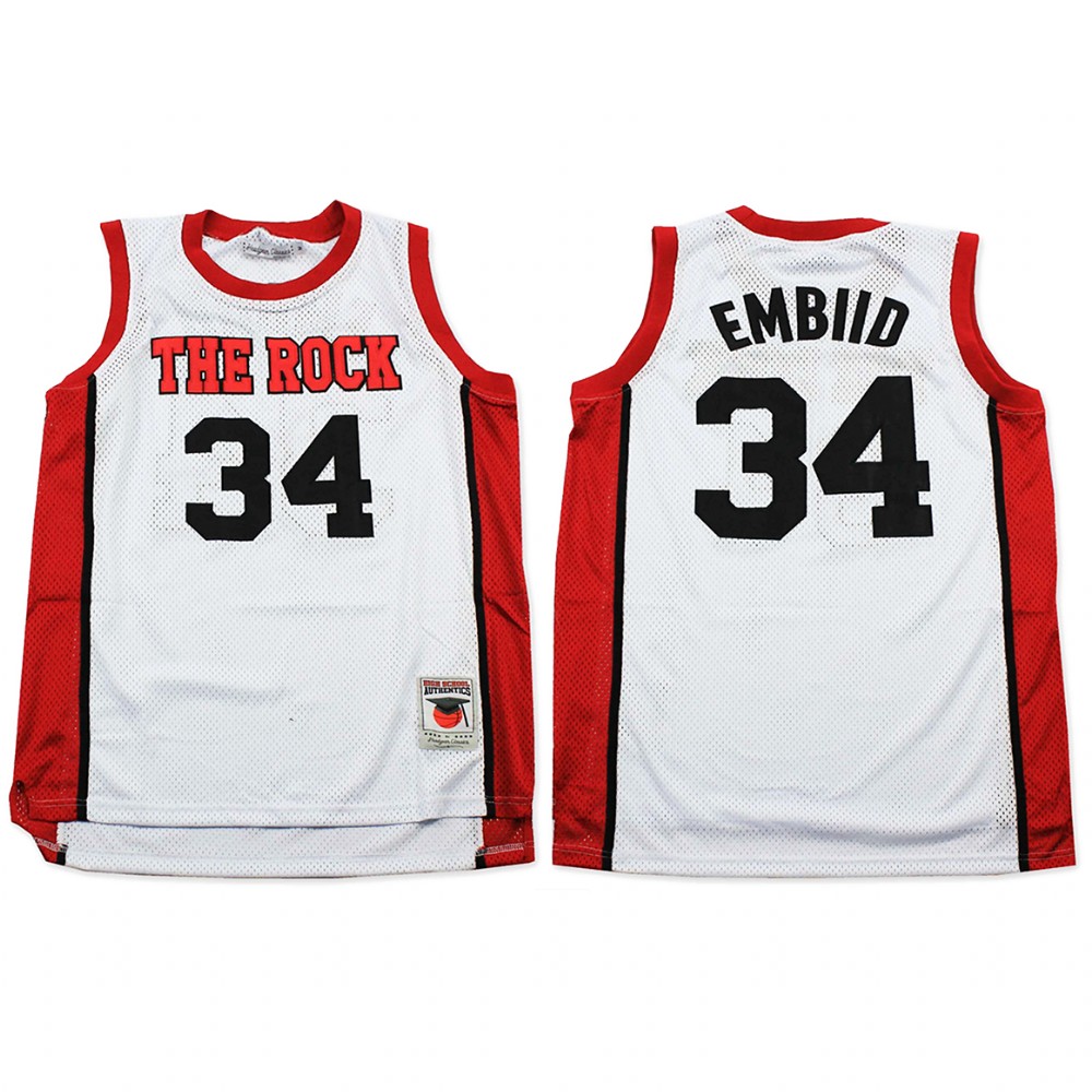 Philadelphia 76ers Joel Embiid White High School Jersey