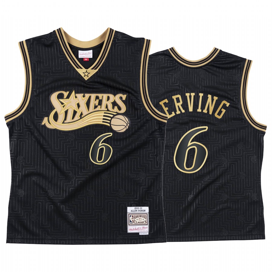 Philadelphia 76ers Julius Erving CNY Black Throwback Jersey