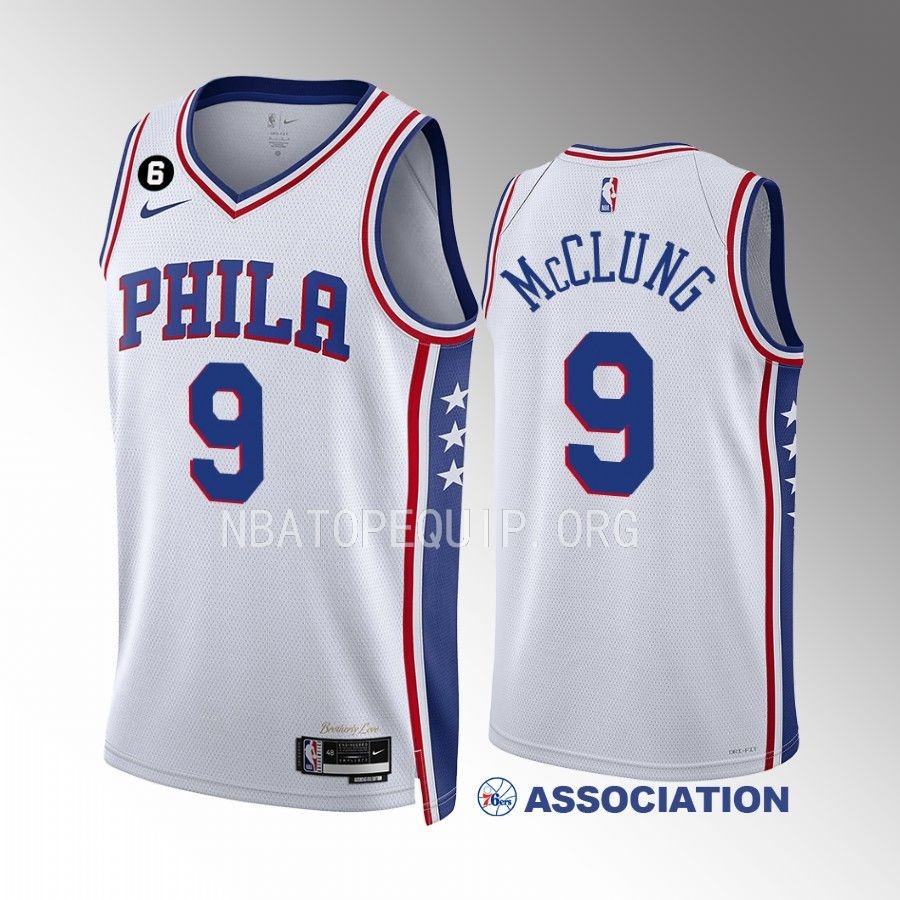 Philadelphia 76ers Mac McClung Association Edition White #9 Jersey Swingman
