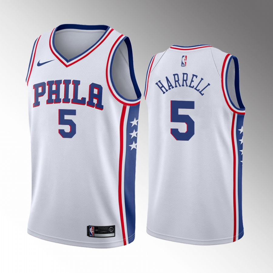 Philadelphia 76ers Montrezl Harrell #5 White Association Edition Jersey Swingman