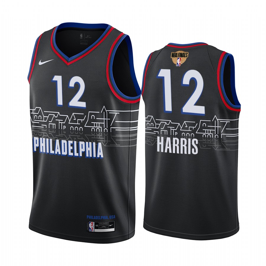 Philadelphia 76ers Tobias Harris #12 Black Playoffs Jersey