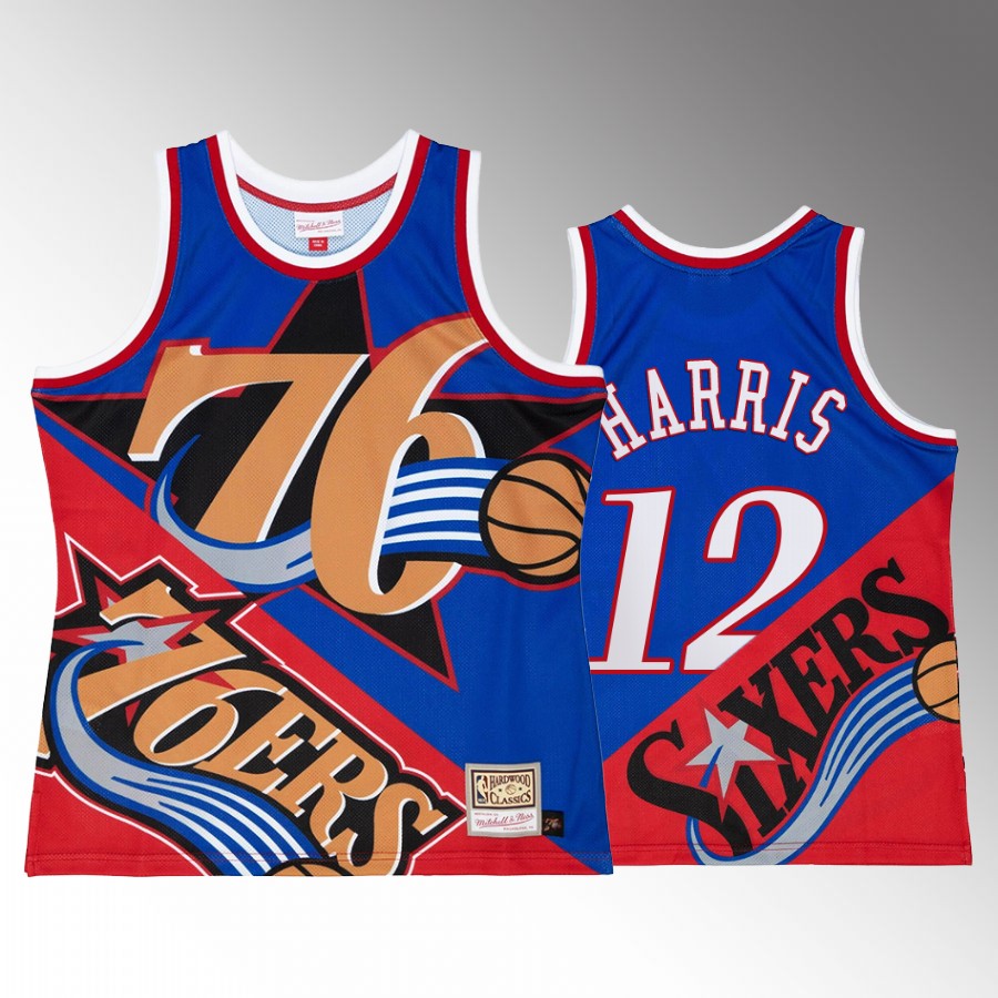 Philadelphia 76ers Tobias Harris Big Face 5.0 Men's Tank Top Two-Tone Fashion Blue Red Jersey Shirt