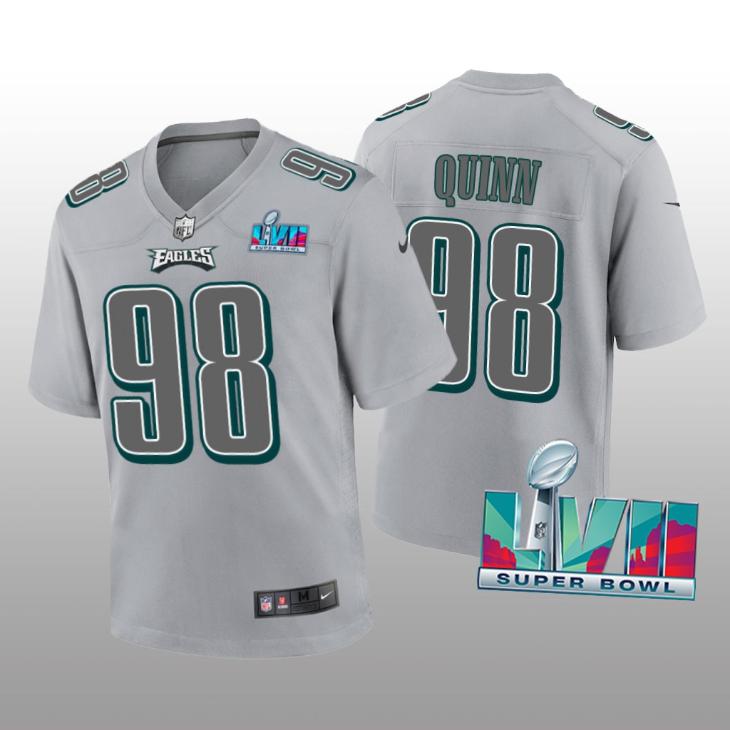 Philadelphia Eagles Robert Quinn Gray Atmosphere Jersey Super Bowl LVII - Youth