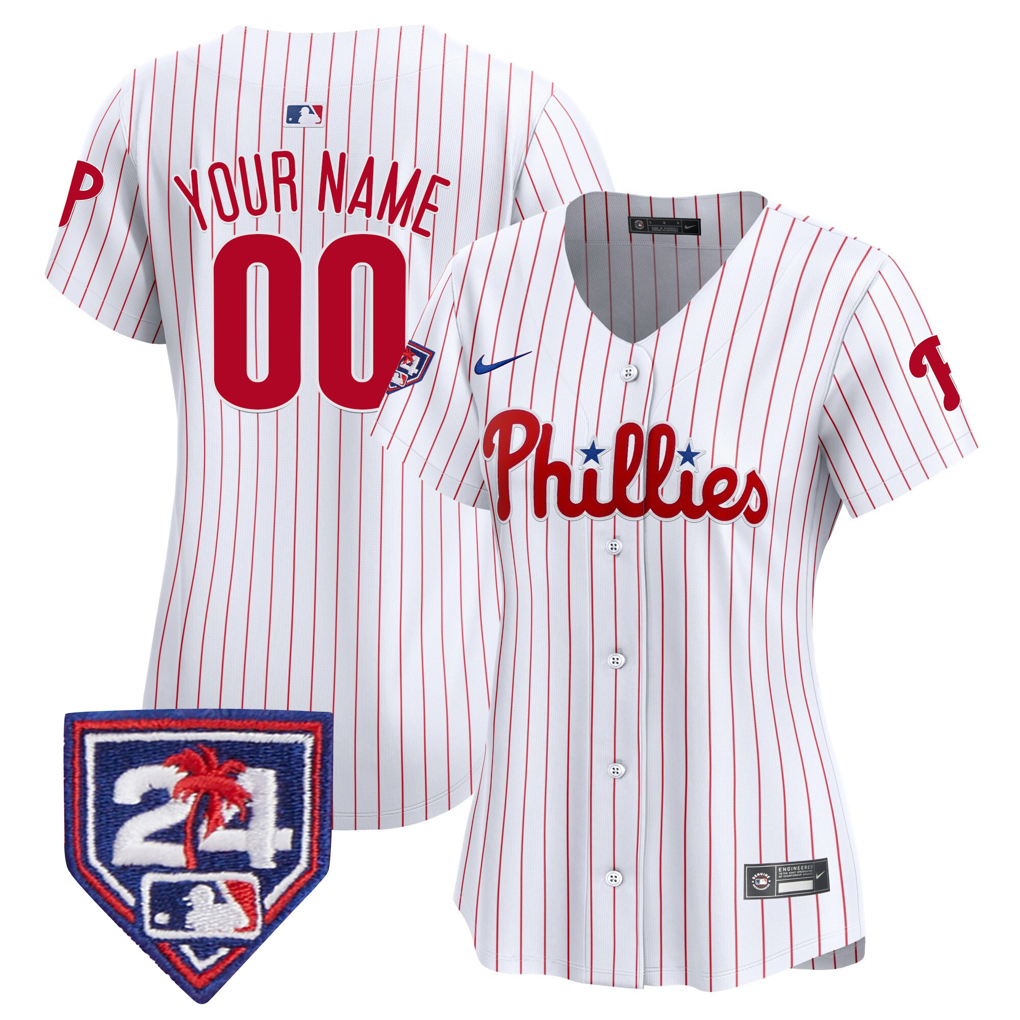 Philadelphia Phillies Spring Training Patch Vapor Premier Limited Custom White Jersey
