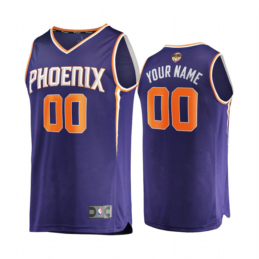 Phoenix Suns #00 Custom Finals Bound Purple Jersey