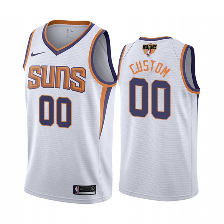 Phoenix Suns #00 Custom Finals White Jersey Association Edition