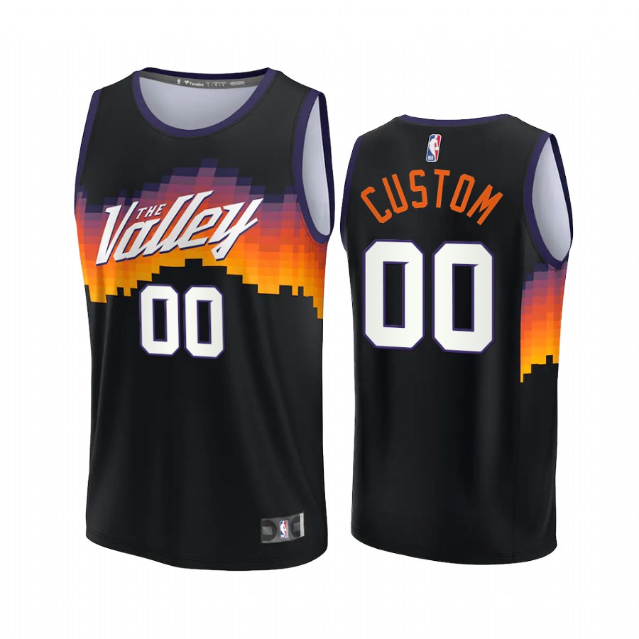 Phoenix Suns #00 Custom Jersey 75th City Edition Black