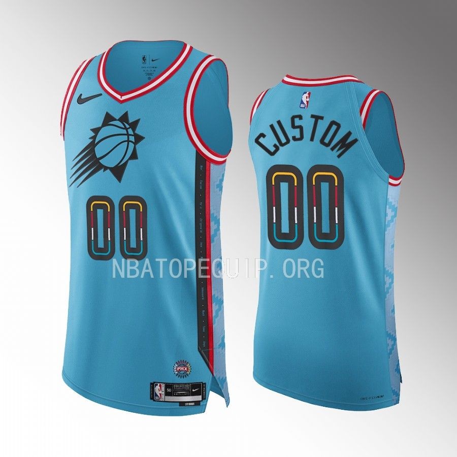 Phoenix Suns #00 custom Turquoise Jersey City Edition