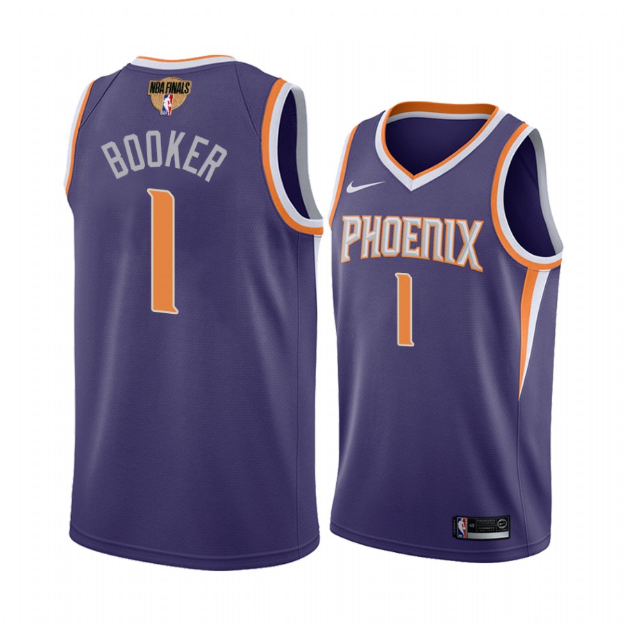 Phoenix Suns #1 Devin Booker Finals Purple Jersey