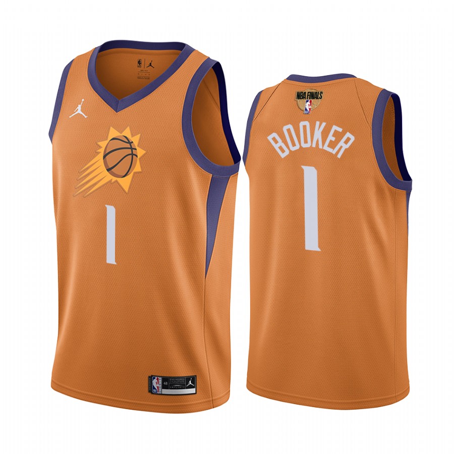 Phoenix Suns #1 Devin Booker Western Conference Champions Orange Jersey