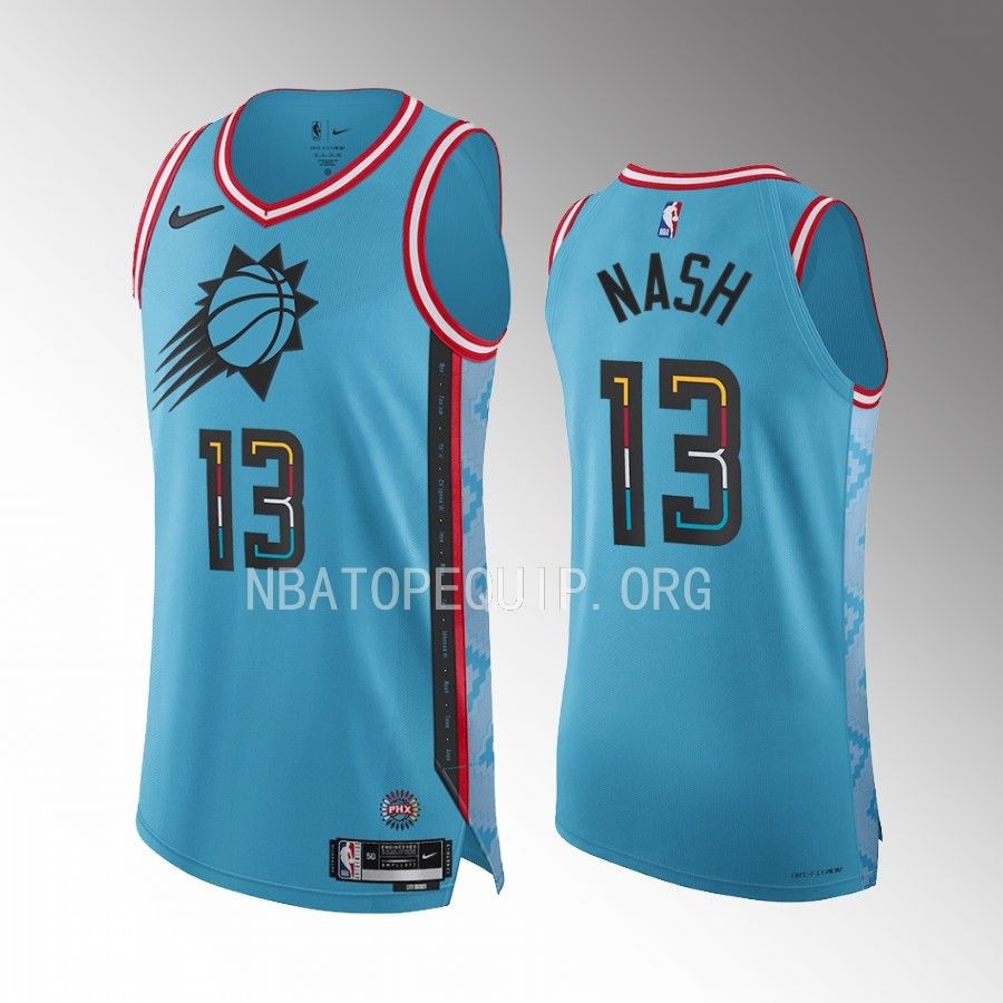 Phoenix Suns #13 Steve Nash Turquoise Jersey City Edition