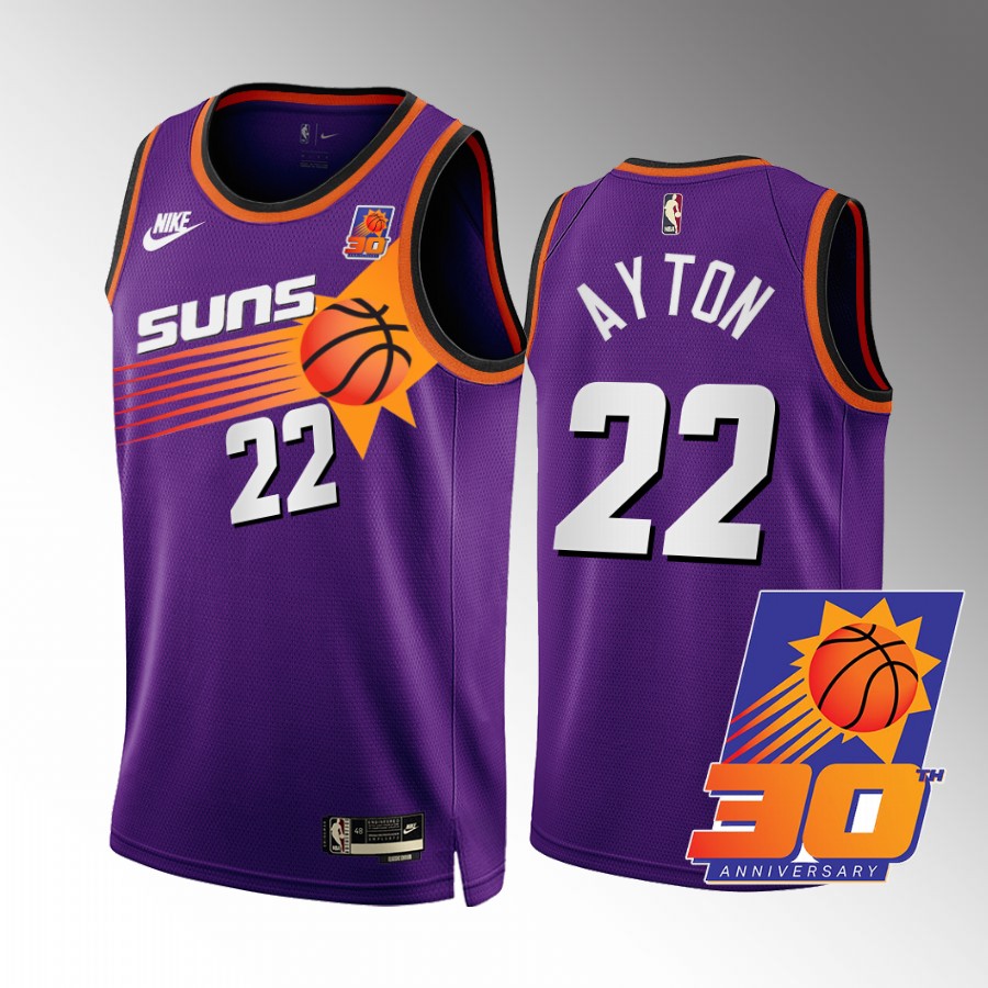 Phoenix Suns 30th Anniversary Deandre Ayton Purple #22 Jersey Classic Edition