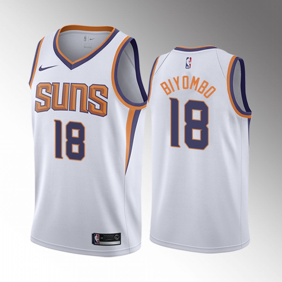 Phoenix Suns Bismack Biyombo Association Edition White #18 Jersey Swingman