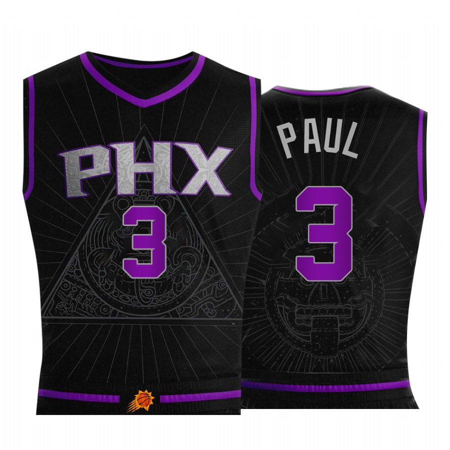 Phoenix Suns Chris Paul Black Mexican Aztec Jersey Honor the Valley