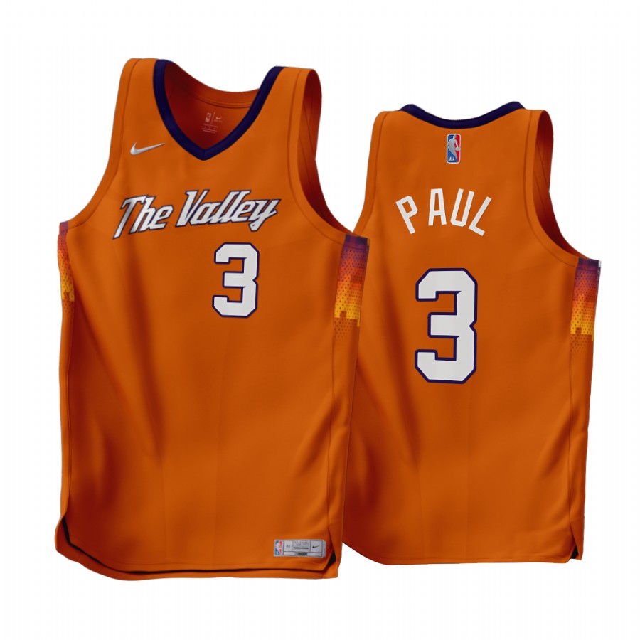 Phoenix Suns Chris Paul Earned Edition Orange #3 Jersey