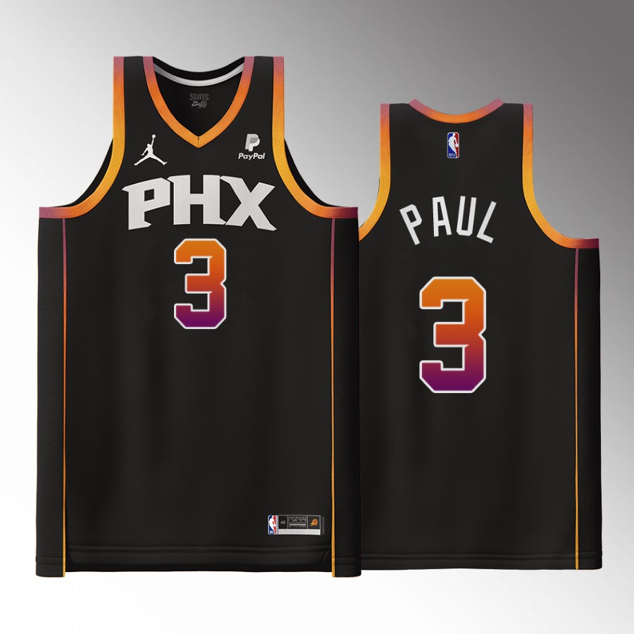 Phoenix Suns Chris Paul Statement Edition Black #3 Jersey
