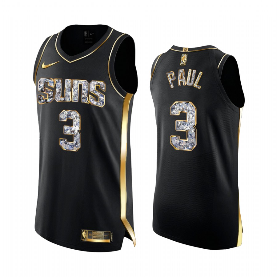 Phoenix Suns Chris Paul Black Diamond Limited Edition Jersey Playoffs #3