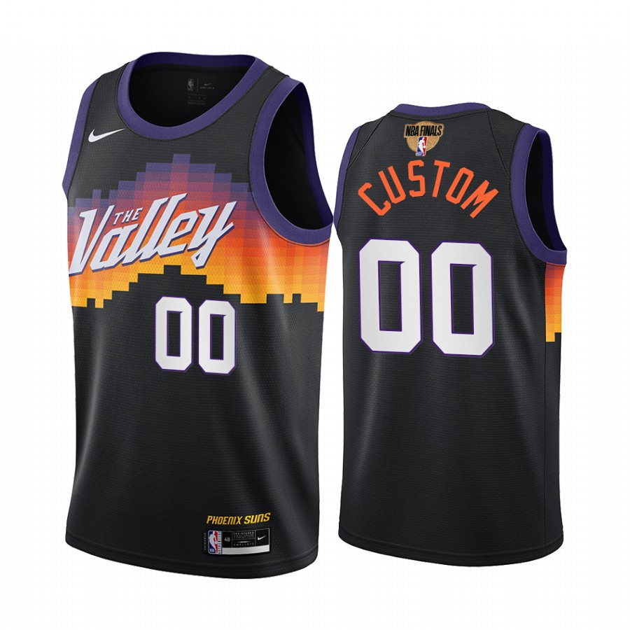 Phoenix Suns Custom #00 Black Playoffs Jersey
