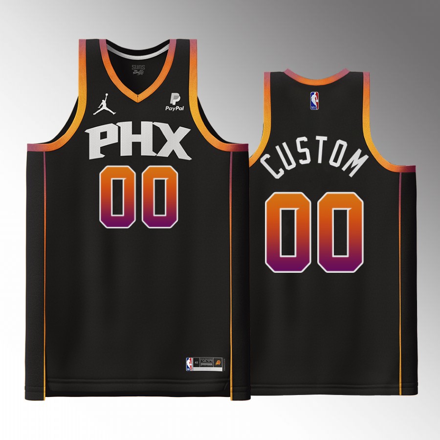 Phoenix Suns custom Statement Edition Black #00 Jersey