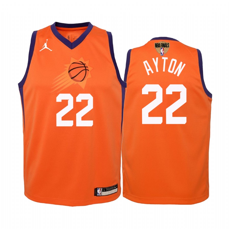 Phoenix Suns Deandre Ayton Finals Orange Youth Jersey Statement Edition #22